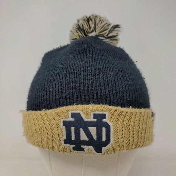 '47 Brand Boy's Knit Beanie Hat Blue Gold size Youth Notre Dame Fighting Irish - Picture 3 of 11